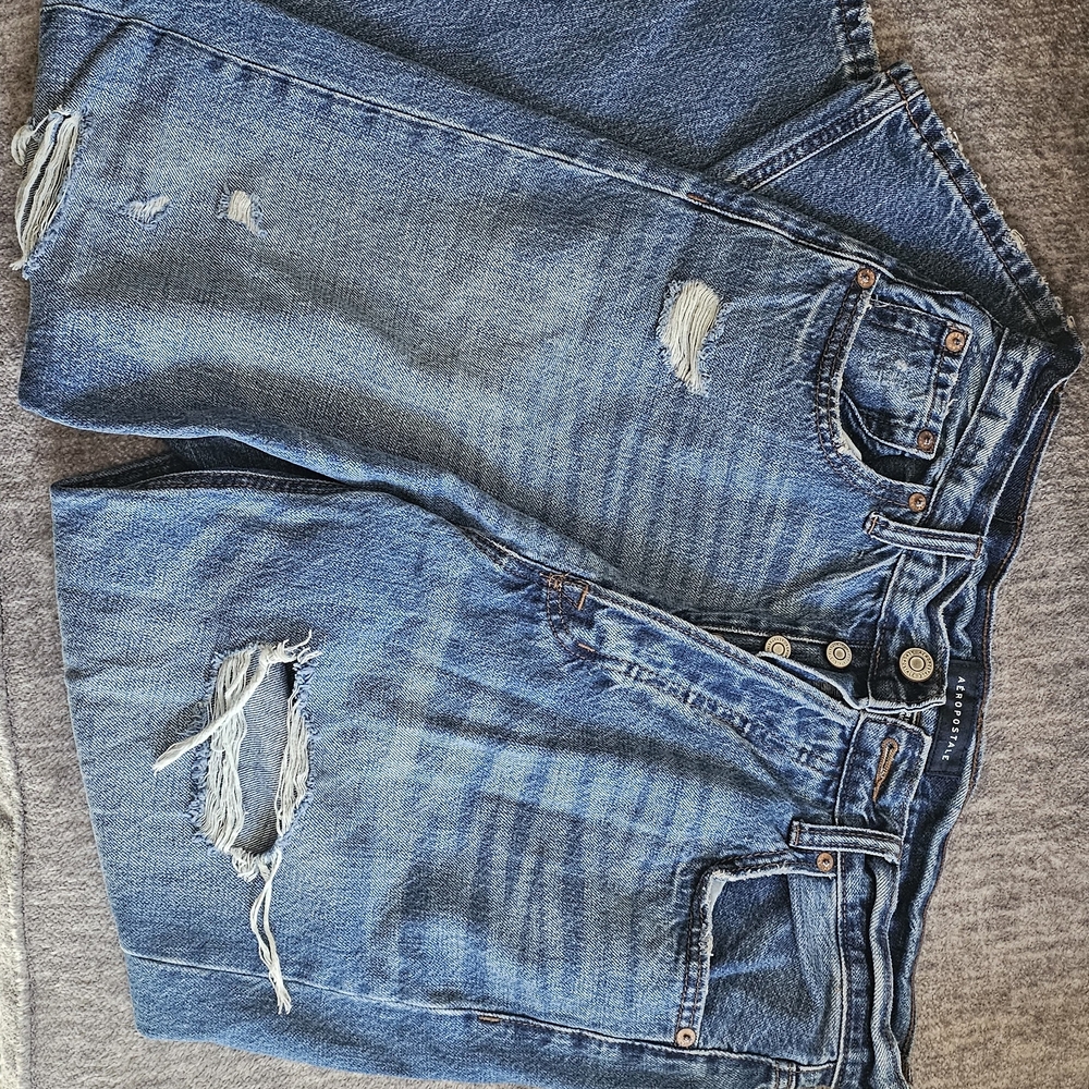 Aeropostale Blue Distressed Boyfriend Jeans